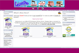 Screenshot of the Casino Pier Web Store website
