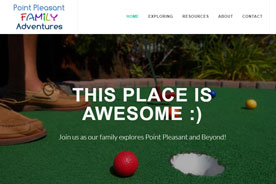 Screenshot of the Point Pleasant Adventures website